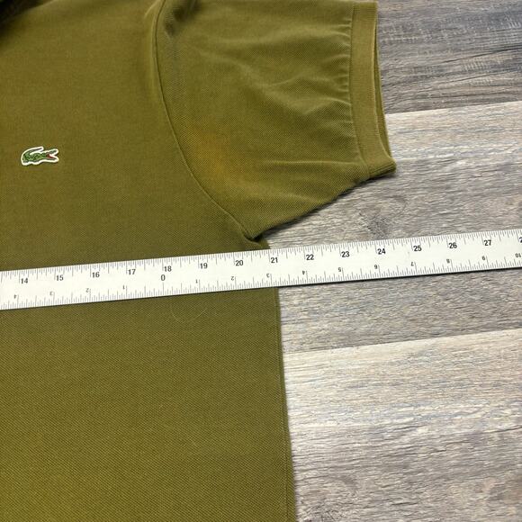 Lacoste Olive Green Mens 5 Crocodile Logo Short Sleeve Pique Tennis Polo Shirt L - Picture 7 of 10